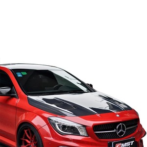 Kit de Carrocería para Mercedes Benz <span class=keywords><strong>Clase</strong></span> <span class=keywords><strong>CLA</strong></span> CLA200 W117, Faldones Laterales Anchos, Labio Delantero de Fibra de Carbono, Difusor Trasero, Alerón de Maletero, Capó - Product Image 5