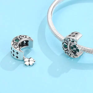 Wholesale Plata <strong>Charm</strong> S925 Silver Four Leaf Clover Ladybug Pendant Beads <strong>Charms</strong> for Bracelet Necklace DIY Gift Accessories - Product Image 6