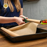 Papier sulfurisé en silicone de qualité alimentaire OOLIMA, rouleau de papier cuisson antiadhésif pour gâteaux, biscuits, viande, cuisson au four, résistant à la chaleur