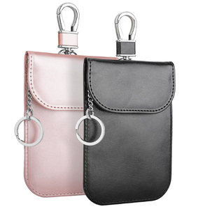 Sac <span class=keywords><strong>de</strong></span> protection <span class=keywords><strong>anti</strong></span>-<span class=keywords><strong>RFID</strong></span> portable en PU avec étui à clés <span class=keywords><strong>pour</strong></span> <span class=keywords><strong>voiture</strong></span>, bloqueur <span class=keywords><strong>de</strong></span> signal Faraday FOB - Product Image 1