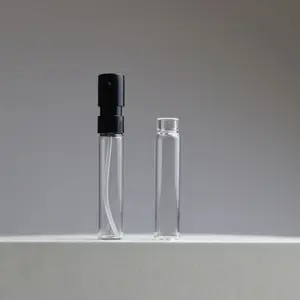 Toptan Mini test cihazı boş 1.5ml 2ml 2.5ml sis püskürtücü cam parfüm şişeleri
