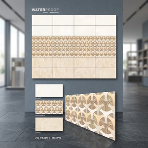 Carreaux de sol et de mur en céramique noire brillante 300x600mm - Briques réfractaires pour la décoration intérieure et extérieure - Product Image 2
