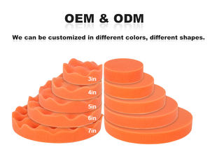 Anpassbares Poliers chwamm kissen 6 Zoll Vel Cro Größe Schnell entfernen Kratzer Auto polier pad mit Schutzs chicht - Product Image 6