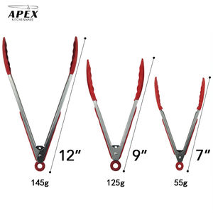 Spatules de cuisine en acier inoxydable écologiques <span class=keywords><strong>APEX</strong></span> de qualité supérieure avec embouts en silicone antidérapants, ensemble d'ustensiles en silicone - Product Image 6