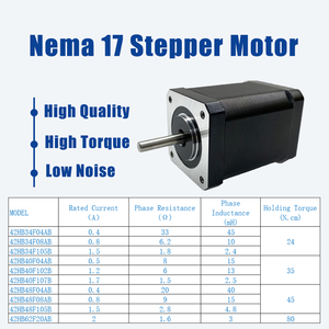 Holry <span class=keywords><strong>NEMA</strong></span> <span class=keywords><strong>17</strong></span> <span class=keywords><strong>0.9</strong></span>องศา42มม. สเต็ปมอเตอร์สเต็ปปิ้งแบบไฮบริดสองเฟส26 NCM สำหรับเครื่องเย็บปักถักร้อย - Product Image 3