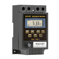 Sakelar Timer Digital Pengontrol Lampu Jalan Manhua KG316T 16A LCD Display 220V dengan Perlindungan Sekring 1-3 SPDT