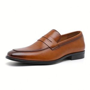 Nouveaux Mocassins en Cuir Véritable Grande Taille Printemps-Été, Respirants et Décontractés, Idéaux pour le Travail et les Occasions Formelles - Product Image 1