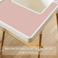 Tapis en silicone pour enfants 100% sans BPA, non toxique, antidérapant, écologique, pour chaise haute, table à manger, avec couleurs personnalisables