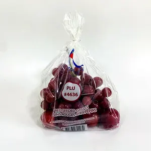 Chinese factory micro perforated plastic grape bags with holes for vegetable and fruit grape