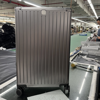 Set Koper Bisnis Mewah Berkualitas Tinggi Full Aluminium 20 inci 24 inci 26 inci 29 inci, Koper Kabin dengan Roda Spinner, Kunci TSA, Set Koper Aluminium