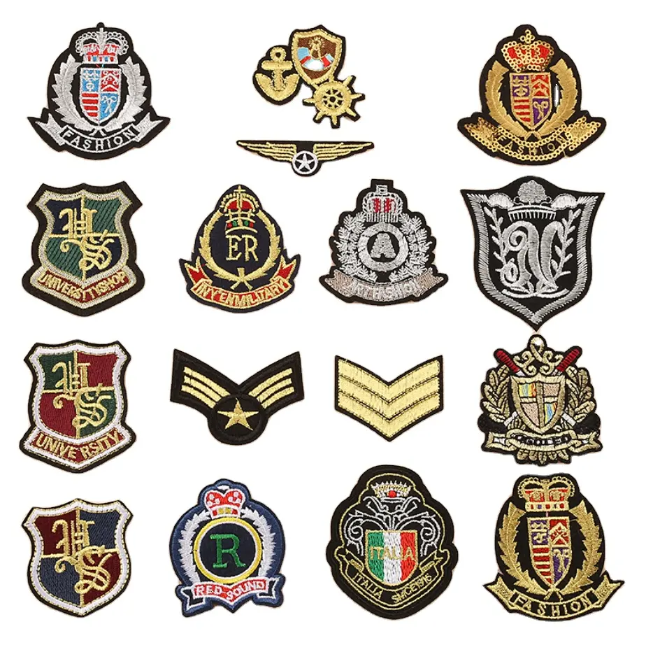 Custom Private Logo Woven Badges Clothing Woven Patches With Iron On /Sew On /Self-Adhesive /Hook And Loop Backing