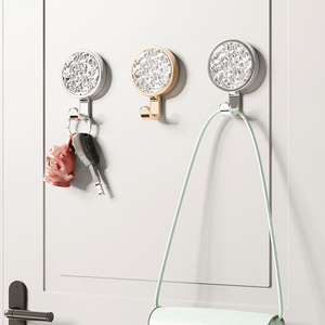 ตะขอแขวนผ้าขนหนูแบบหมุนได้ ไม่ต้องเจาะ ติดด้วยกาวสุญญากาศ ดีไซน์หรูหรา ทันสมัย สีทอง/สีเงิน สำหรับห้องน้ำ - Product Image 4