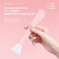 1 pièce Spatule applicatrice double tête en silicone pour masque facial mat, outil de mélange pour maquillage du visage, salon de beauté et spa, avec embout cuillère