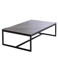 Table basse en fer forgé de style italien moderne avec plateau en verre pour la maison, le bureau et la balcon