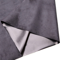 Tissu en Polyester 75D de haute résistance mécanique, enduit avec du tissu suédé pu souple, imperméable pour le mat, noir