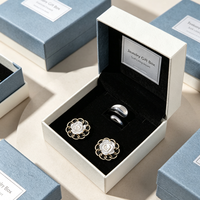 Boîtes à bijoux de luxe avec logo personnalisé, boîte à collier recyclable, emballage personnalisé pour ensemble de bijoux en papier