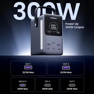 UGREEN 300W 48000mAh Chargeur <span class=keywords><strong>portable</strong></span> à charge rapide, batterie externe 6 en 1, station d'alimentation <span class=keywords><strong>portable</strong></span> avec écran LED pour iPhone Xiaomi - Product Image 2