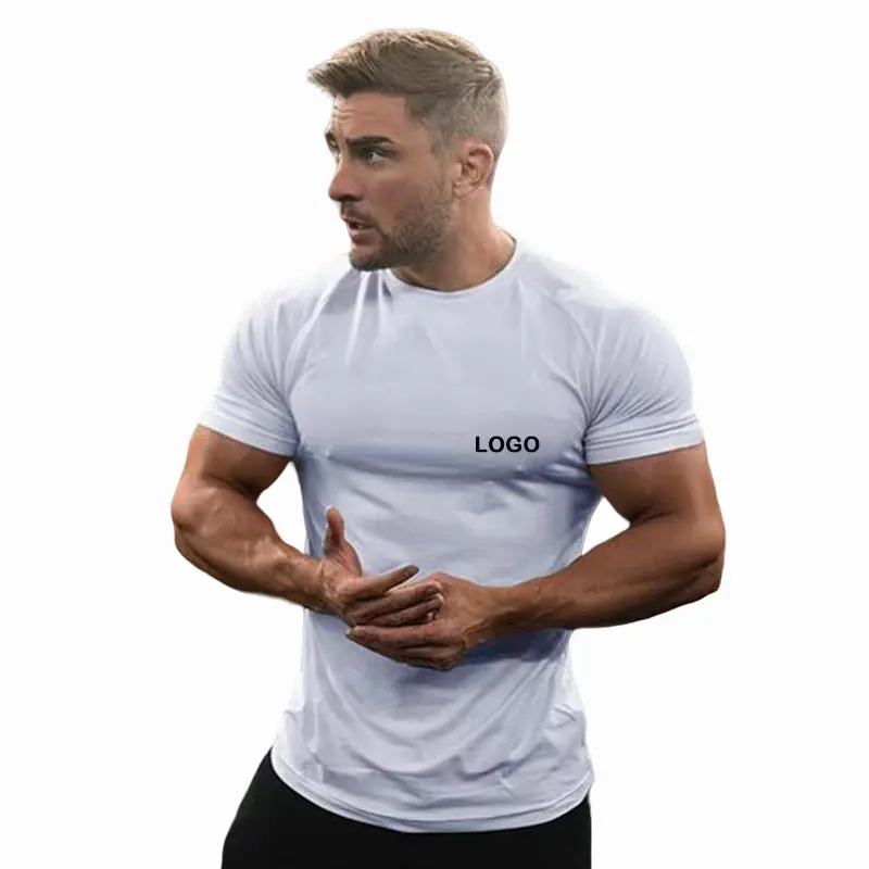 Gym personnalisé de haute qualité 180 gsm personnaliser t-shirt séchage rapide sport respirant polyester t-shirts vierge spandex coupe sèche t-shirts