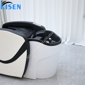Station de soin du cuir chevelu intégrée et brillante, avec circuit d'eau circulante, bande lumineuse d'ambiance, tapis de massage multi-rouleaux, générateur de vapeur en option - Product Image 4