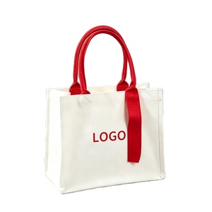 Sac fourre-tout en toile réutilisable personnalisé avec logo imprimé et motif lettres pour la promotion publicitaire (vente en gros) - Product Image 1