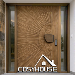 ประตูทางเข้าบ้านสไตล์ร่วมสมัย ทำจากอลูมิเนียมหล่อขึ้นรูป พร้อมหน้าต่างด้านข้าง - Product Image 1