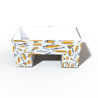 Nouvelle boîte d'emballage alimentaire en carton ondulé kraft brun 2026 avec poignée, personnalisable avec dorure à chaud, pour pique-nique et plats à emporter
