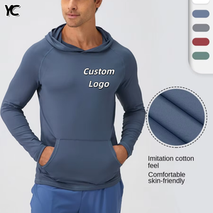 YACHEN <span class=keywords><strong>Felpa</strong></span> con Cappuccio da <span class=keywords><strong>Uomo</strong></span> Personalizzata di Alta Qualità, Traspirante e ad Asciugatura Rapida, Manica Lunga, <span class=keywords><strong>Slim</strong></span>-<span class=keywords><strong>Fit</strong></span>, 100% Cotone 360g - Product Image 1