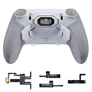 Kit de remappage EXtremeRate BEYOND avec manettes ergonomiques redessinées et écran OLED, en caoutchouc blanc et gris, pour PS5 Edge - Product Image 1