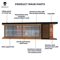 Maison Conteneur Modulaire Moderne en Acier, Villa Capsule Spatiale Portable, Design Japonais Polyvalent pour Sauna et Usage Commercial