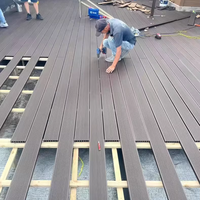 Plancher en bois composite imperméable pour toiture en plastique, terrasse extérieure, plancher en WPC