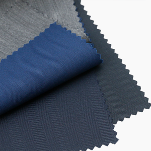 Kain setelan organik dan klasik wol 50% 50% poliester tenun Italia untuk setelan pria Herringbone - Product Image 5