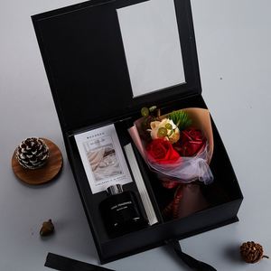 Cadeau pour la fête des mères, la Saint-Valentin, la fête des pères, la remise des diplômes, bouquet de fleurs éternelles en acier inoxydable, coffret cadeau d'aromathérapie - Product Image 5