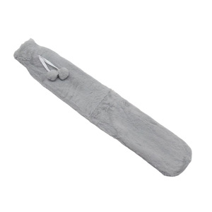 Christmas knitted long <b>hot</b> <b>water</b> <b>bottle</b>, export style, solid color plush fabric cover, rubber <b>hot</b> <b>water</b> <b>bottle</b>, U-shaped <b>neck</b> - Product Image 1