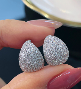 Pendientes Xinfly en Oferta, Oro Real Au750 18K con Diamante Natural de 0.90 Quilates, Pendientes Elegantes de Joyería Fina para Mujer, Regalo para Uso Diario - Product Image 1