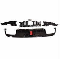 Diffuseur W205 ABS Diffuseur de pare-chocs arrière Noir Becquet arrière avec embouts d'échappement pour Mercedes Benz Classe C W205 2015-2021 Sport