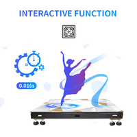 Écran d'affichage de sol interactif de danse et de jeu vidéo LED couleur pleine P4 pour extérieur