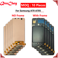 MOQ : 10 pièces en gros pour Samsung A70 2019 A705 A705F A705DS Écran tactile LCD complet avec ou sans cadre