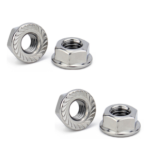 Écrous hexagonaux à bride en acier inoxydable 316/304/201 M3M4M5M6M8M10M12M14M16M20 avec <span class=keywords><strong>rondelle</strong></span> dentée antidérapante <span class=keywords><strong>intégrée</strong></span> et écrous de blocage hexagonaux - Product Image 6