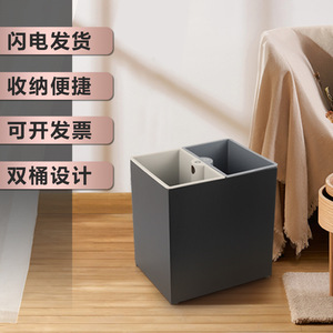 Double Layer Sorting Trash Can Rectangular 12L Above Indoor Kitchen Living Room Office Use - Product Image 2