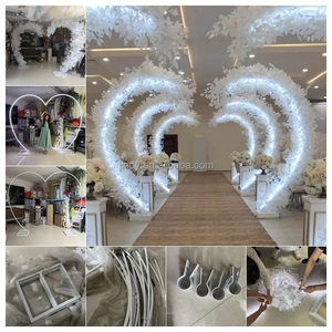 Décorations d'événements de luxe, arche en fer en forme de pétale de <span class=keywords><strong>fleur</strong></span>, grande lumière LED, support de toile de fond de scène de <span class=keywords><strong>mariage</strong></span> - Product Image 6