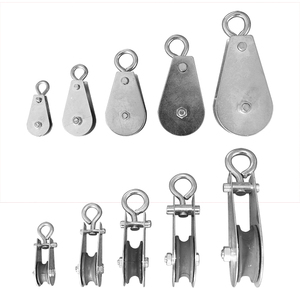 Nouvelle poulie unique en acier bloc corde de levage treuil poulie plusieurs Types petit levage inférieur crochet fil élingue Type pour la vente au détail - Product Image 2