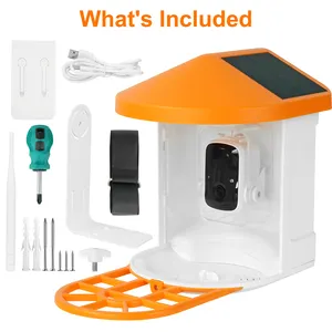 Smart Outdoor Waterproof AI Detect 10 000 Bird Species Squirrel-proof Bird Feeder With Camera