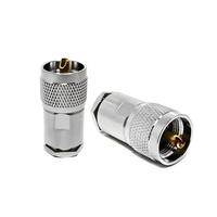 Connecteur mâle droit PL259 UHF de haute qualité à sertir et à souder pour câble coaxial RG6 LMR300 5D-FB pour radio sans fil