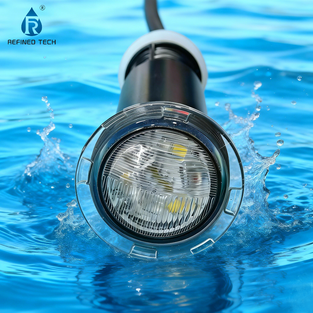 New Nicheless 100ft Cord 1.5 Inch Cool White RGB RGBW LED Pool Lights 12W Globrite Replacement IP68 Pool Light