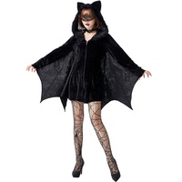 Chauve-souris noire à capuche imperméable Cosplay Costume chauve-souris Costume adulte Cosplay une pièce Vampire sorcière déguisement chauve-souris foncée Costume uniforme