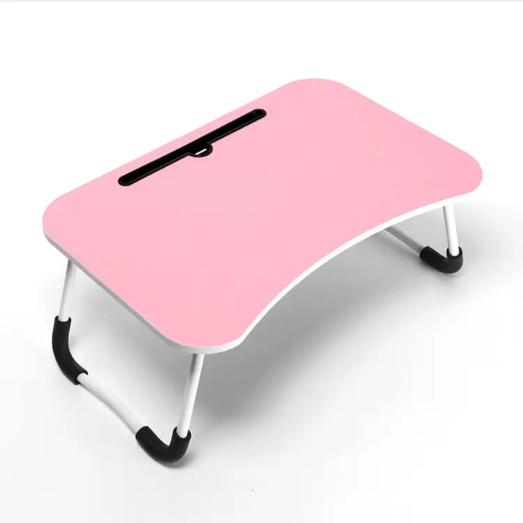 Children Folding Writing Computer Table Natural Adjustable Laptop Stand Up to Folding Bed Table