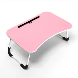 Children Folding Writing Computer Table Natural Adjustable Laptop Stand Up to Folding Bed Table