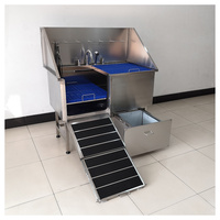 Baignoire de toilettage pour animaux de compagnie EUR PET Oscat avec rampe, en acier inoxydable, pour spa vétérinaire et beauté canine, à vendre