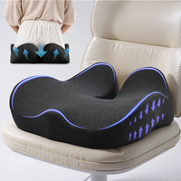 Coussin de siège ergonomique Miandao pour bureau et voiture, mousse à mémoire de forme haute densité, base antidérapante, soulagement des douleurs sciatiques et du coccyx