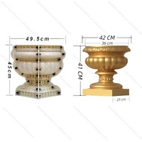 Moules à pots de fleurs en béton avec base en plastique pour décoration de jardin intérieur et extérieur